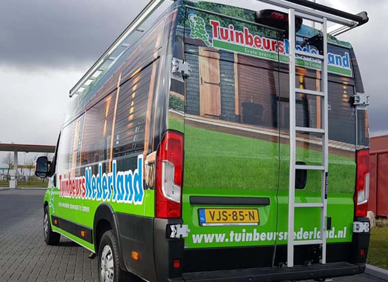 Tuinbeurs Nederland autobelettering